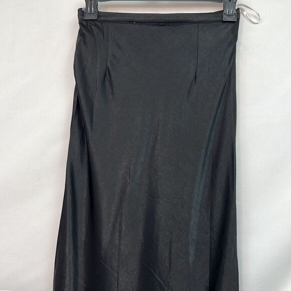 Charlie Holiday Black Satin Chelsea Skirt NWT - Picture 6 of 15